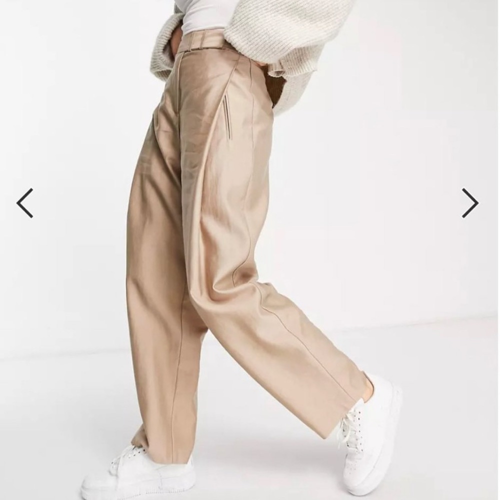 Top shop wide leg pleat pants size 14
